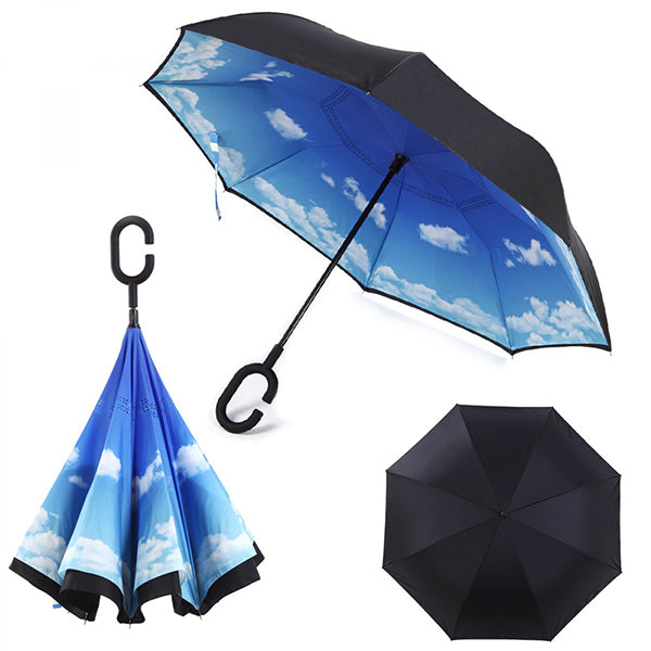 HappiBrella Blue Sky Reversible Umbrella