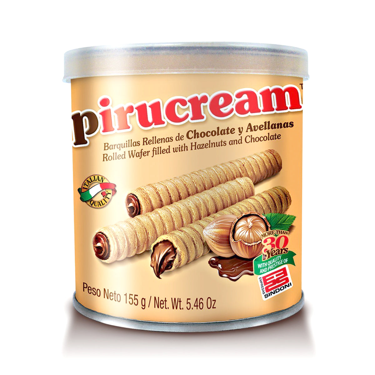 Pirucream Hazelnut and Choclate Cream Wafers  5.46 oz.