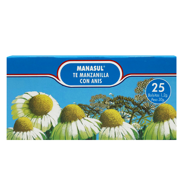 Manasul Te Manzanilla Con Anis 25 Bags