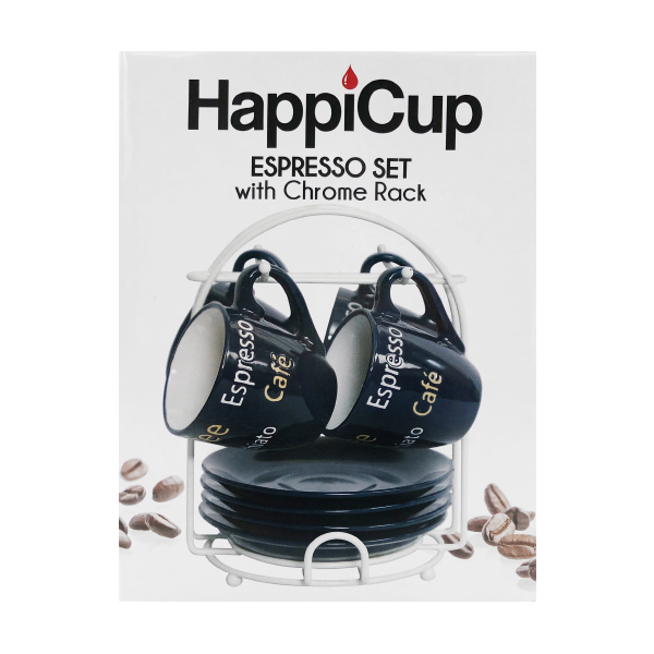 HappiCup Classic Espresso Set with Rack